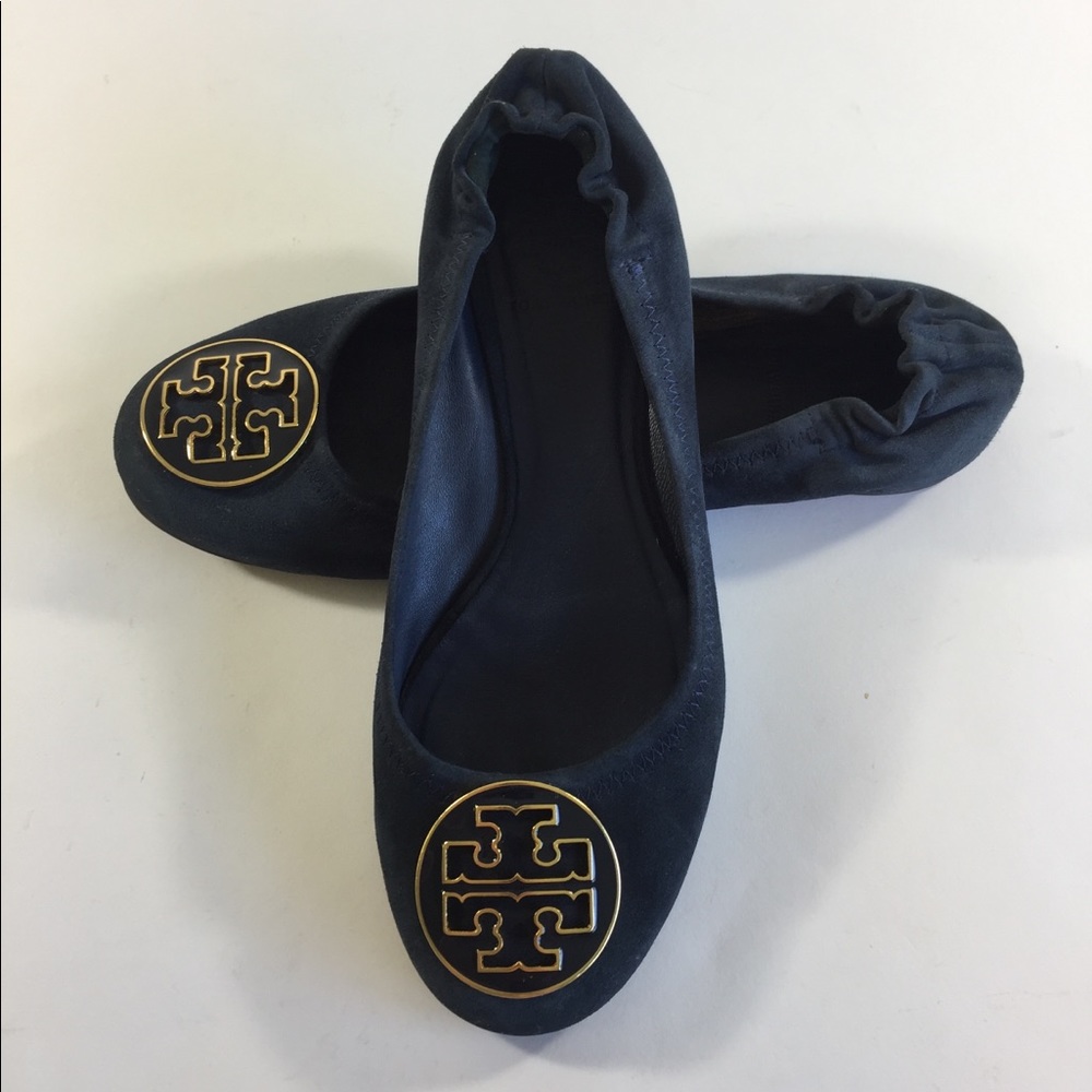 Tory Burch Blue Suede loafers flats size 7.5M